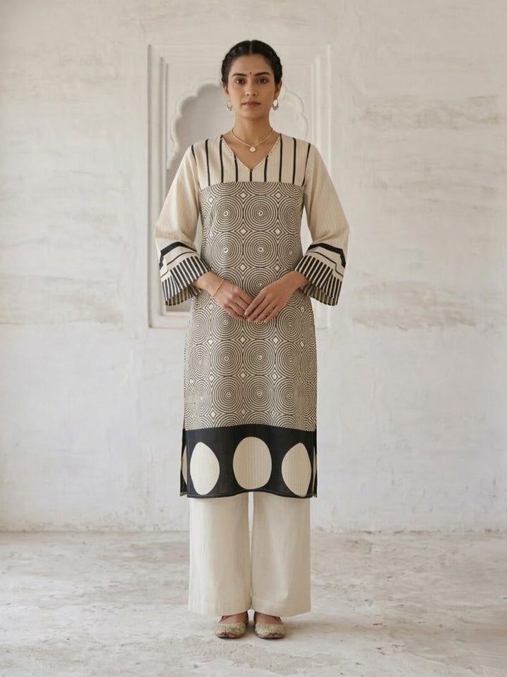 Swades mono cotton kurta pant set