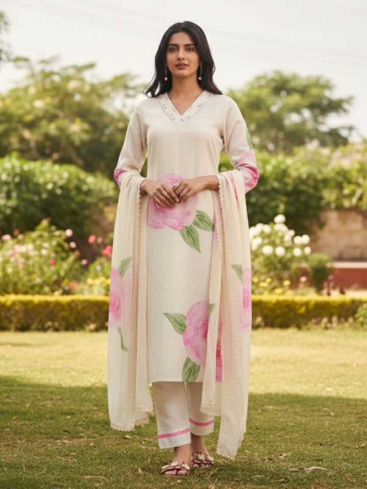 Lisba Rose Linen Cotton Suit Set