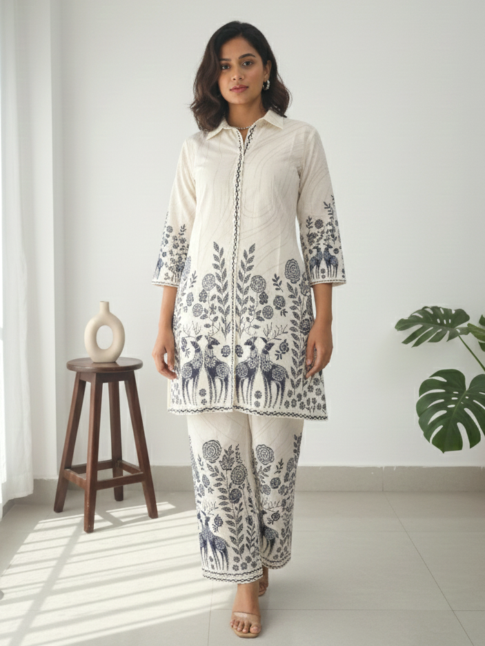 Reet Dove Embroidered Co-ord Set