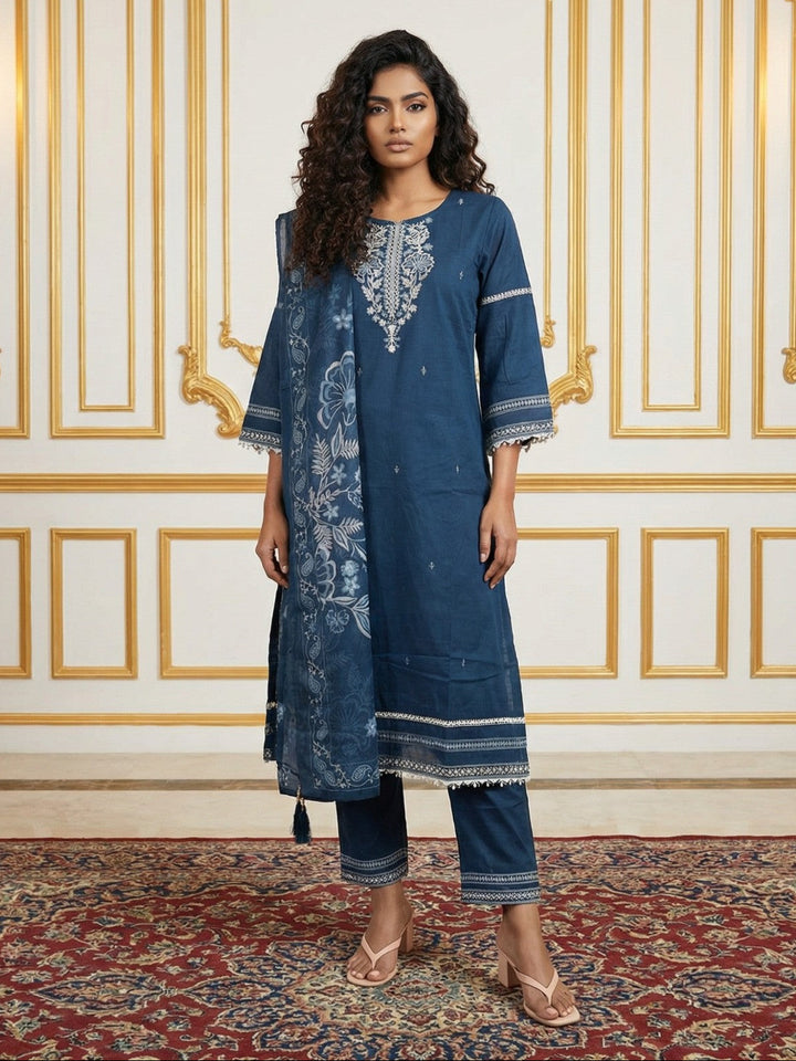 Molly Nile Cotton Embroidered Suit Set