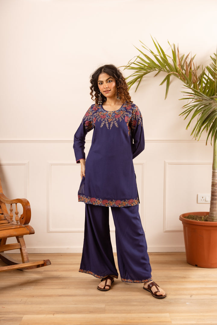 Karen classo embroidery cotton co-ord set