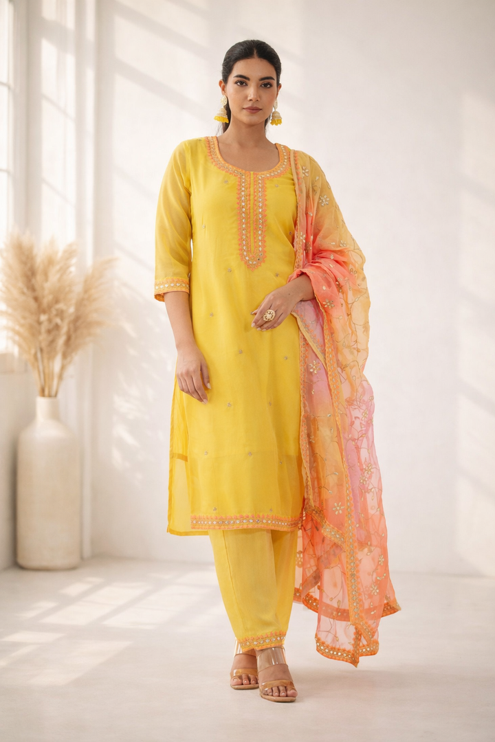 Anila Sunshine Full Work Suit Set