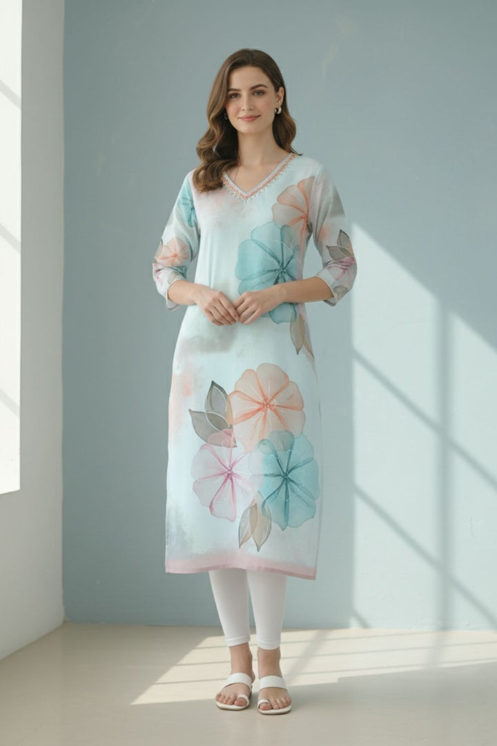 Yami Celeste Printed Kurti