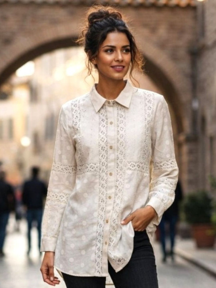 Perka dove cotton shirt