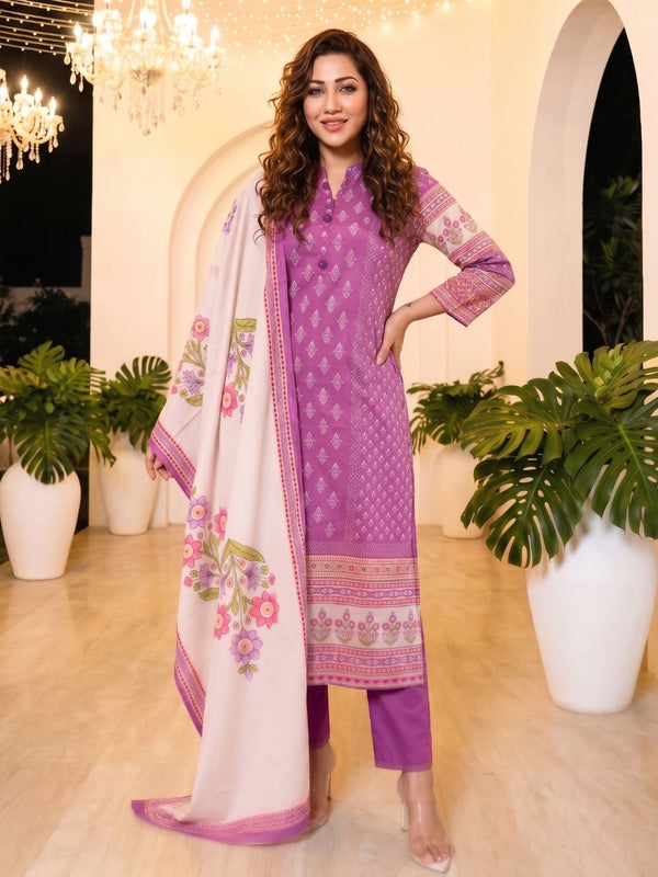 Shanti Orchid Printed Suit Set