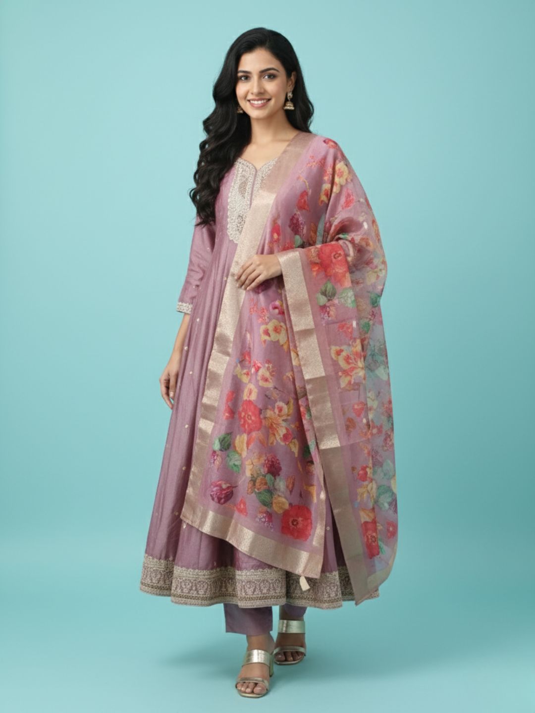 Shanti Salmon Full Work Suit Set