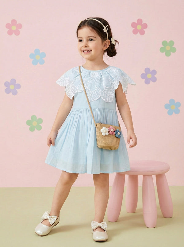 Joy softblue kids cotton dress