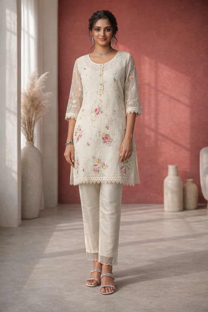 Anumeha daisy full work co-ord set