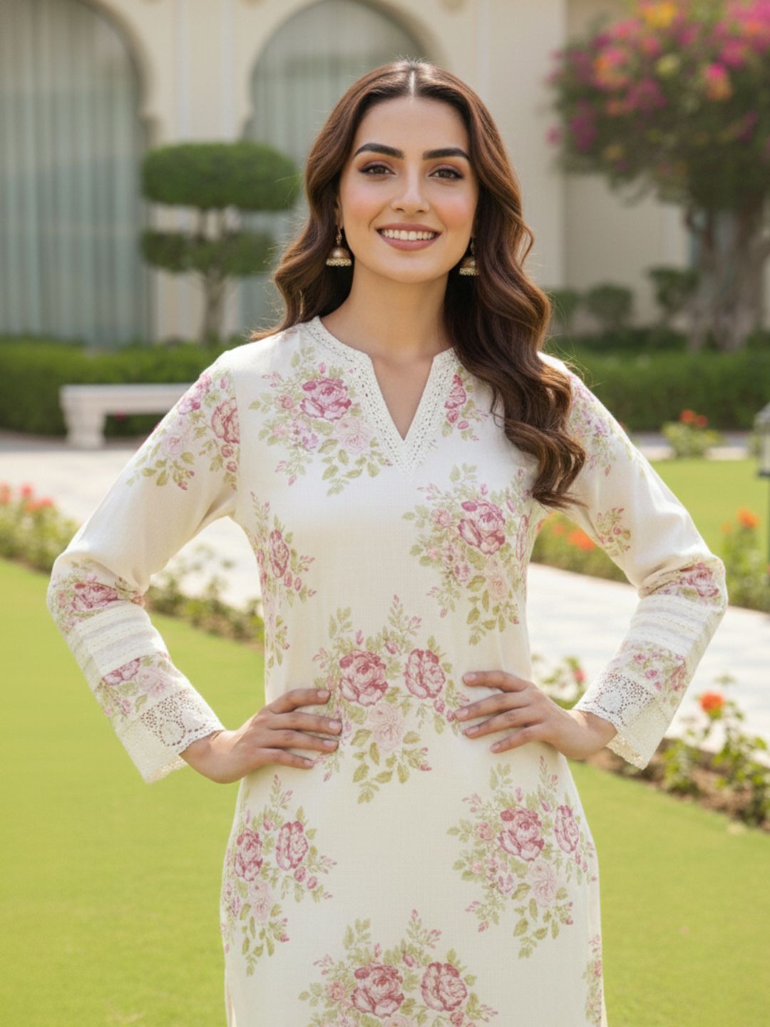 Tiara vanilla cotton co-ord set