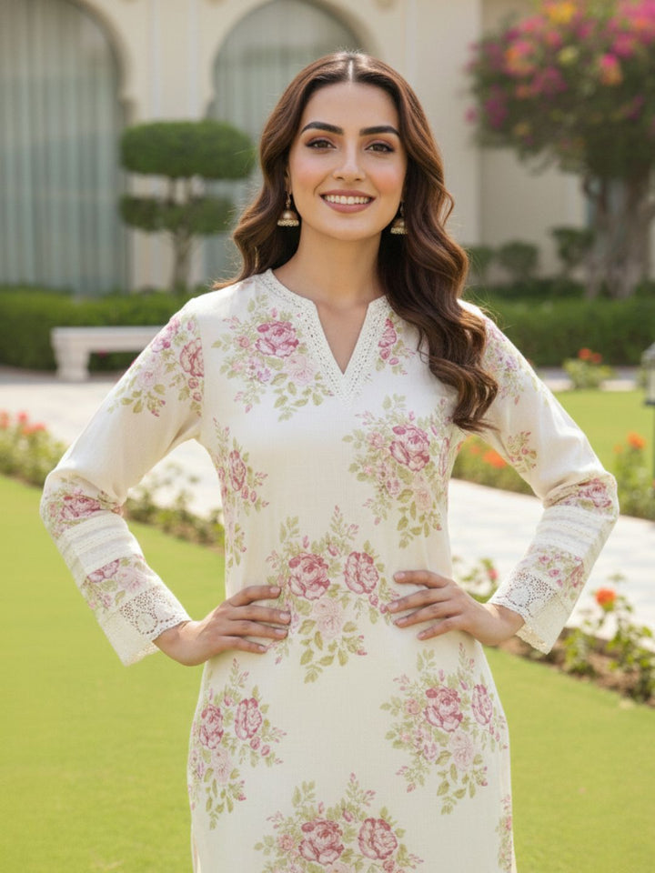 Tiara vanilla cotton co-ord set