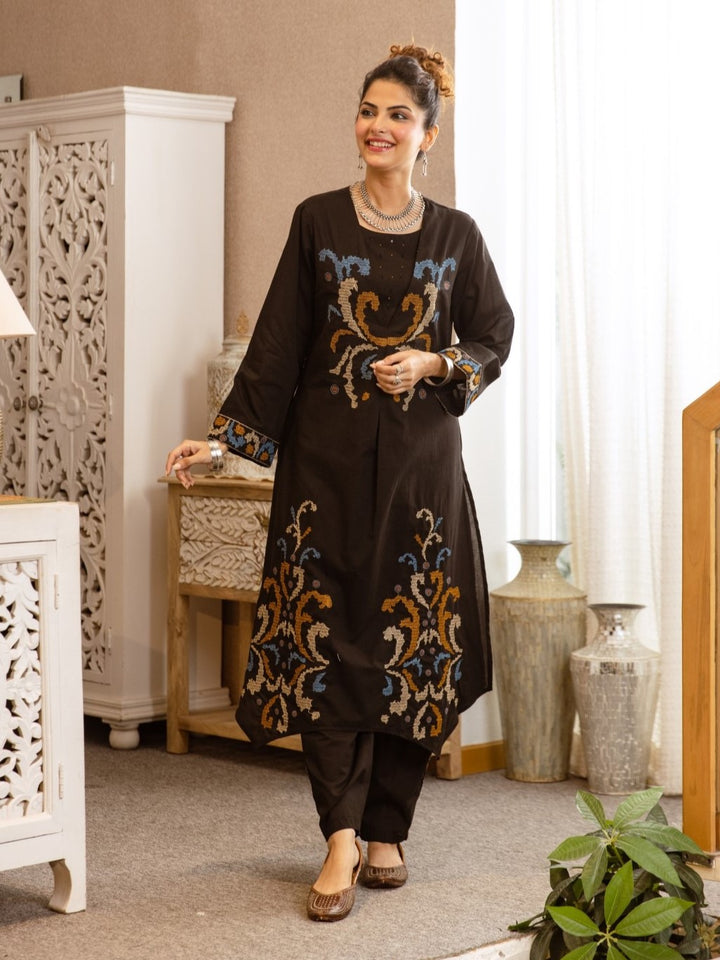 Karen ashen cotton kurta pant set