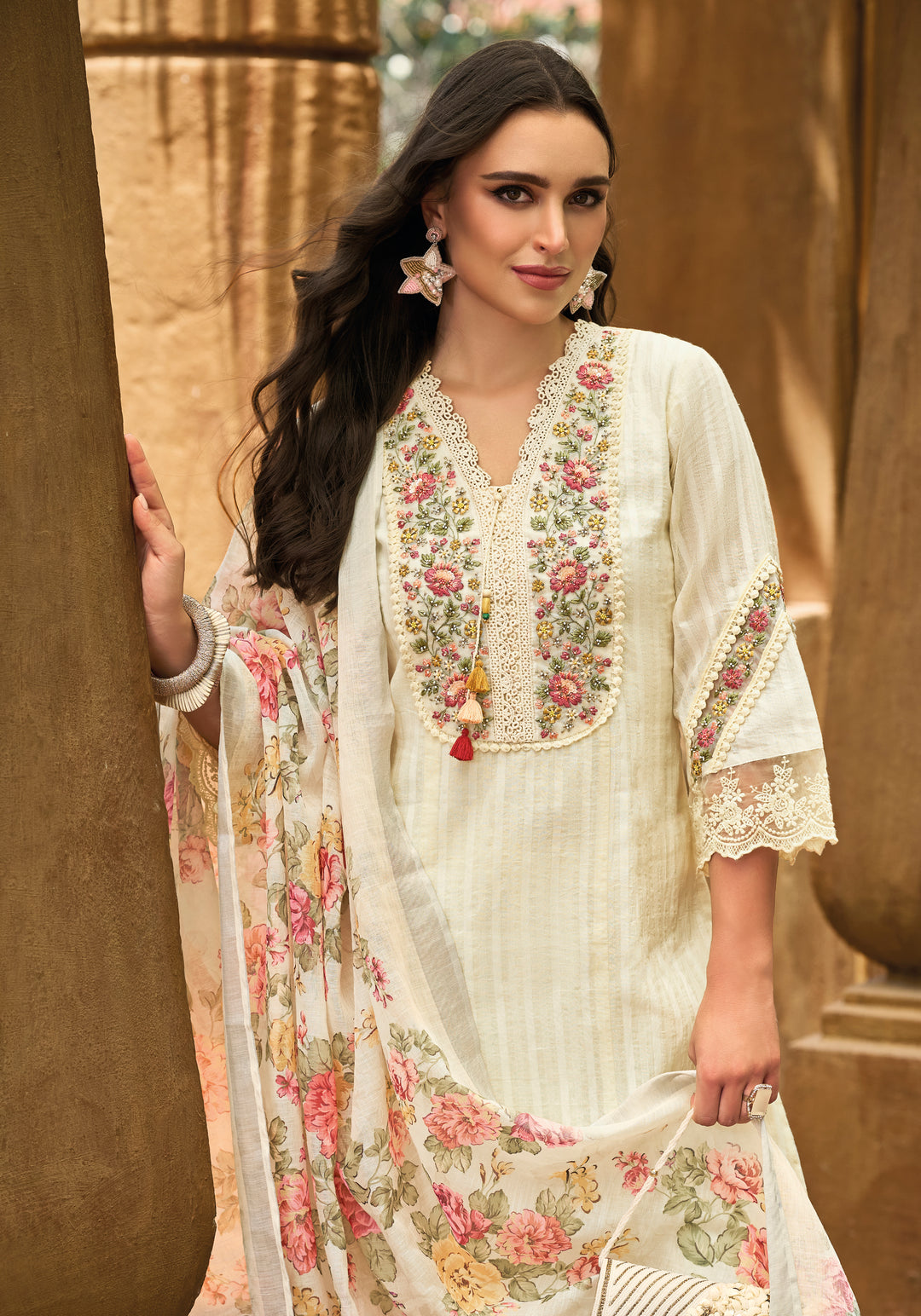 Kina Angel Embroidered Pakistani Cotton Suit Set