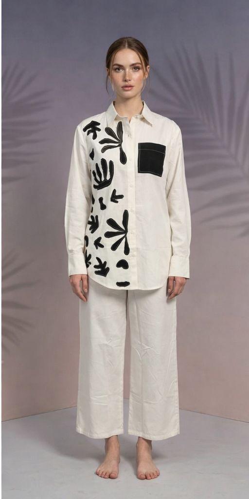 Molly pearl applique cotton co-ord set