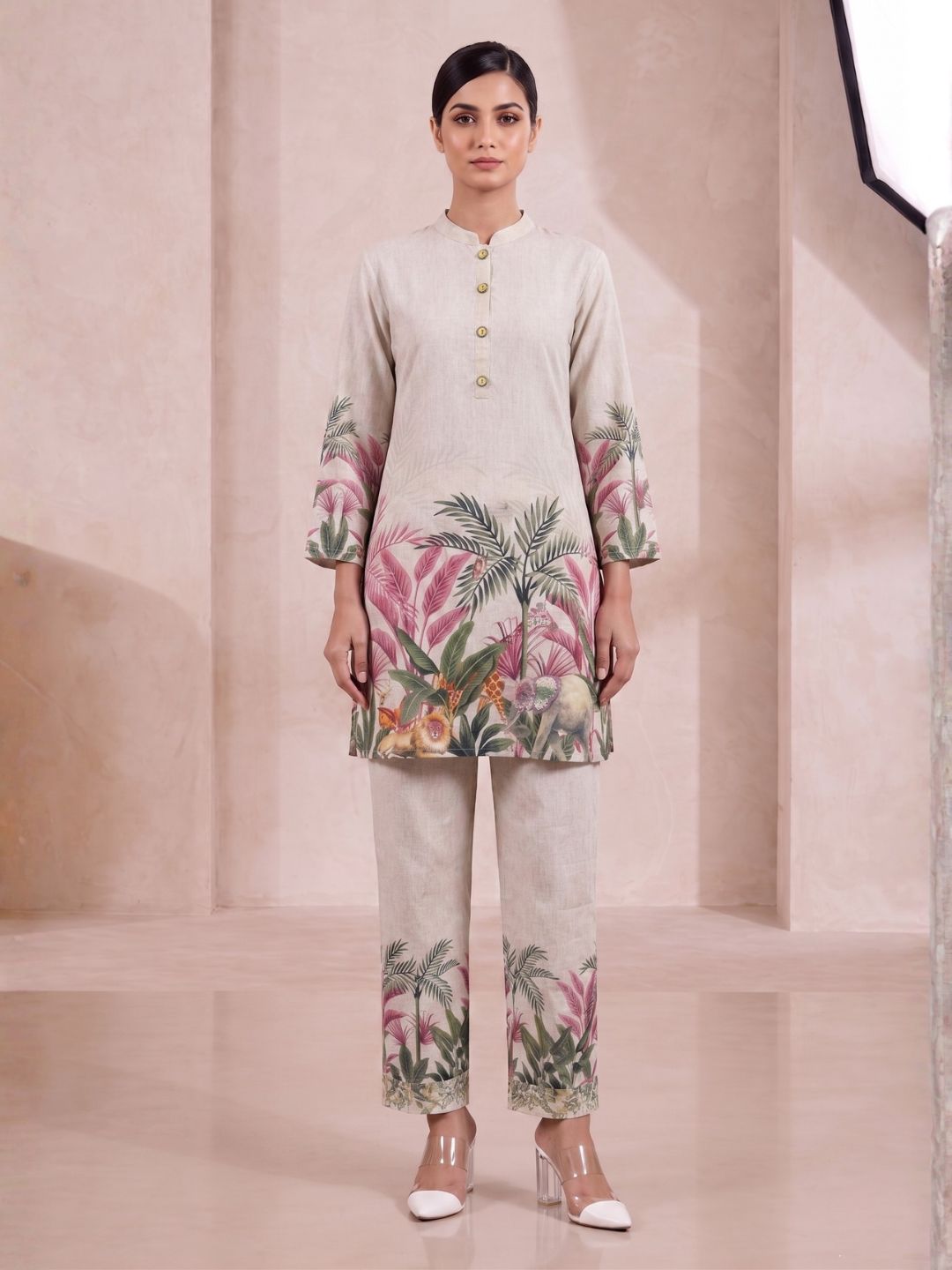 Shanti Fauna Printed Work Co-ord Set