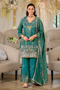 Areesa Teal full work suit set