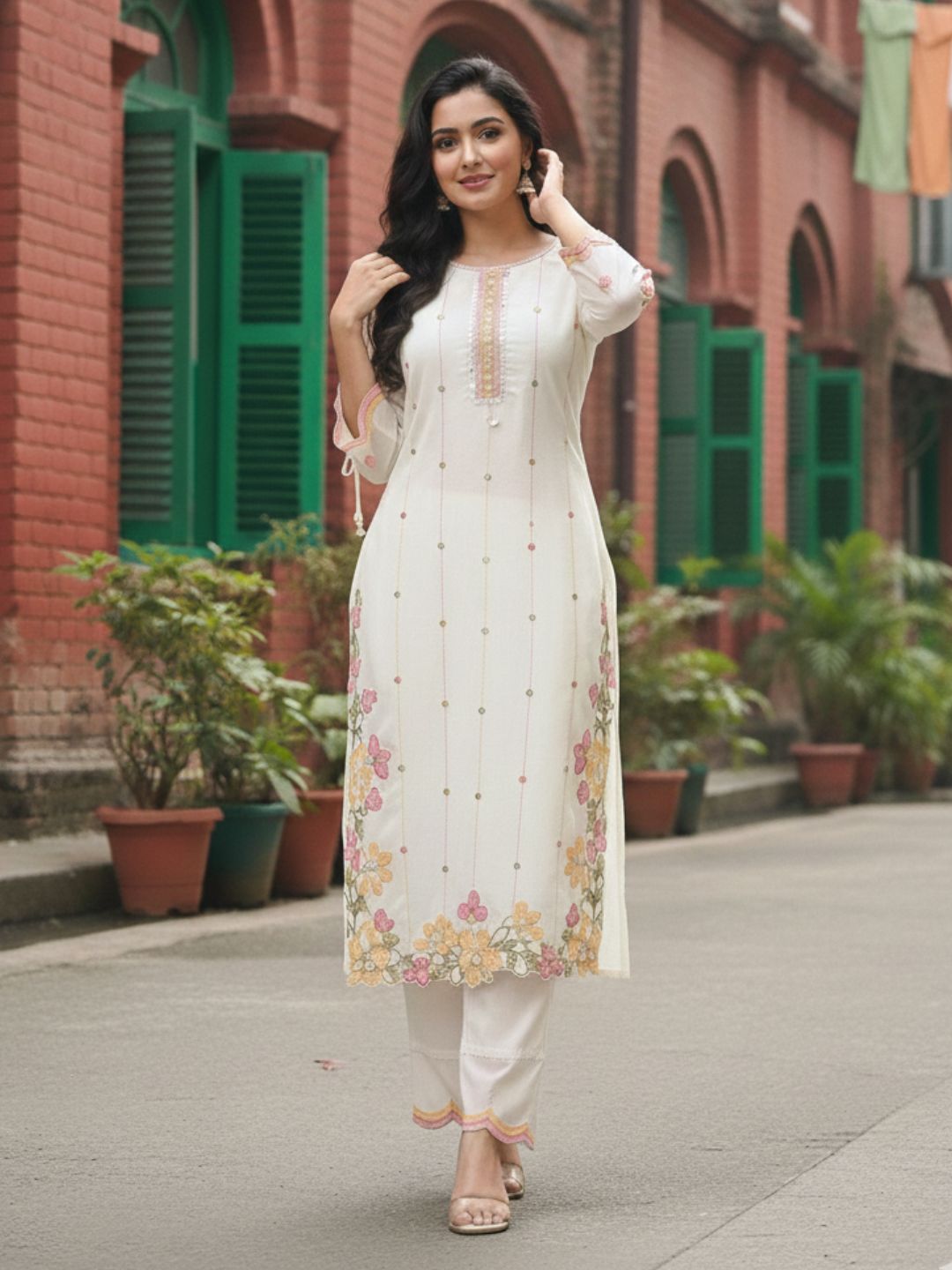 Nadira Saint Full Embroidery Lawn Suit Set