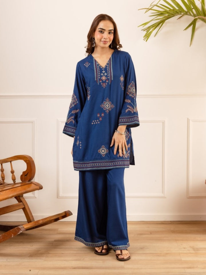 Karen Tufts embroidery cotton co-ord set