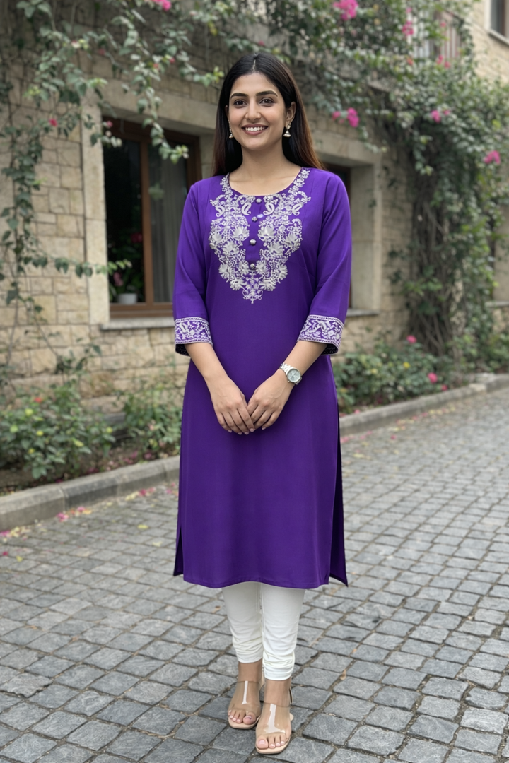Nabha Grape Work Kurti