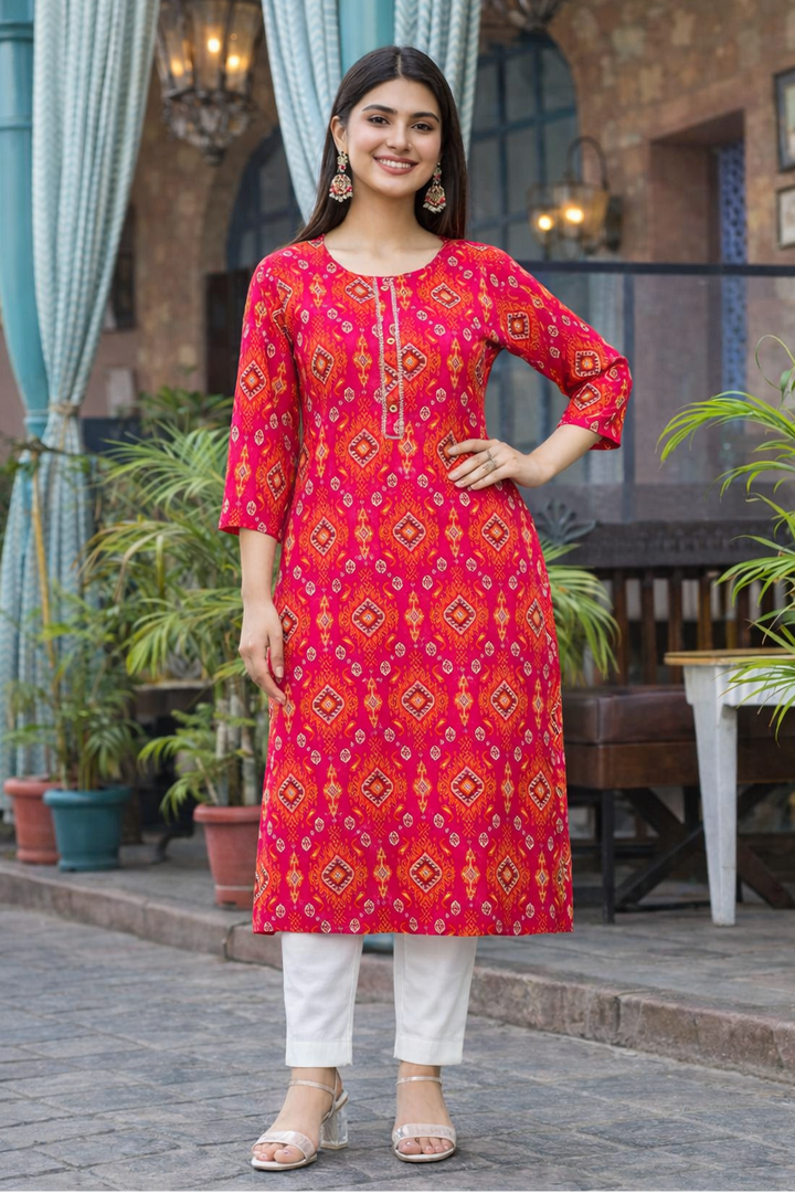 Varisha Rouge Printed Work Kurti