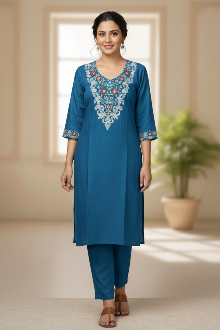 Ira Royal Embroidered Co-ord Set