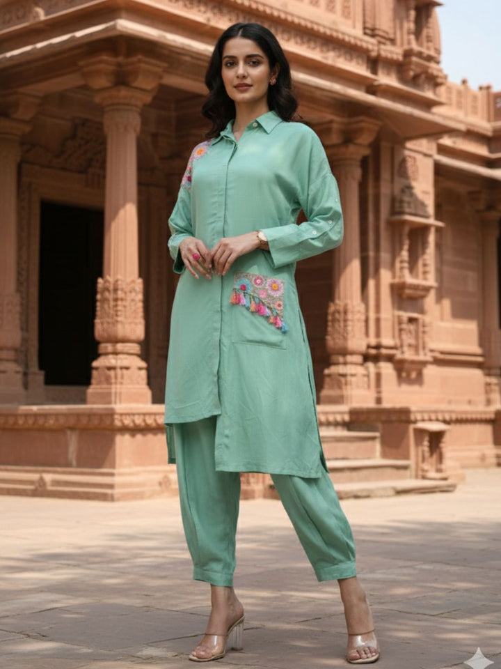 Tushki Minty Cotton Co-ord Set