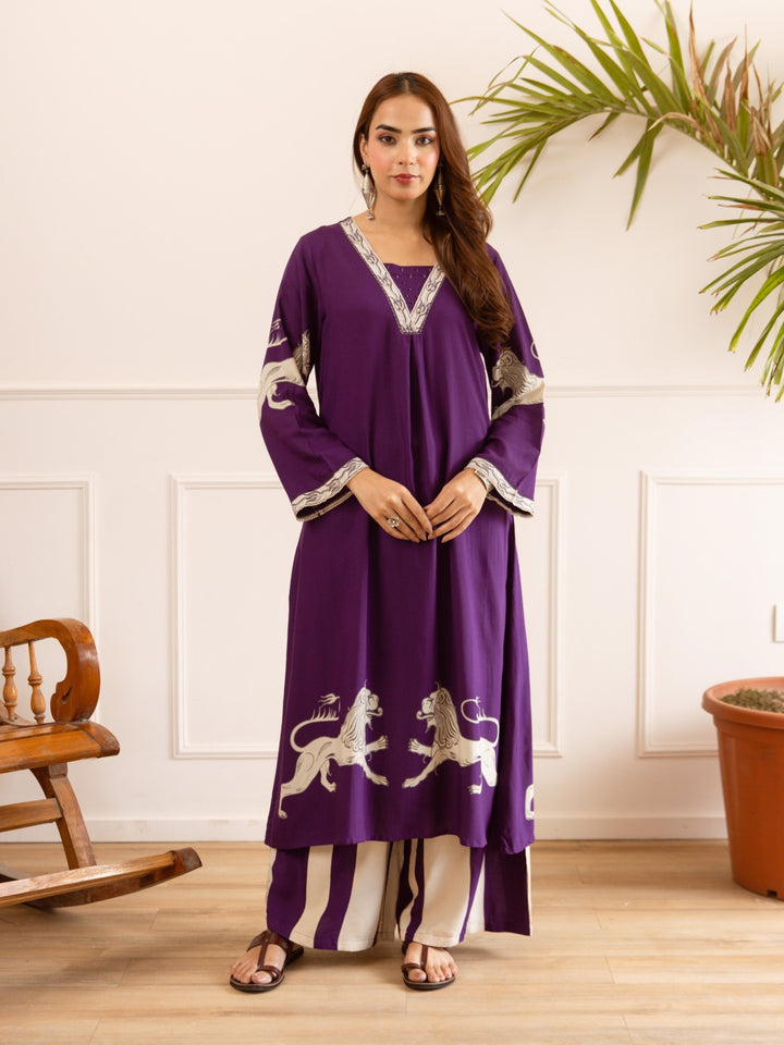 Karen munsell printed kurta pant set