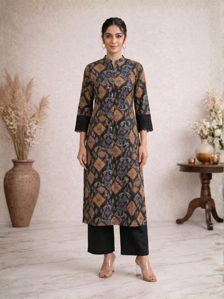 Surbhi sable cotton kurta pant set