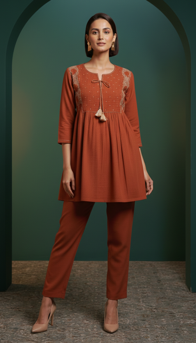 Rushali Mojo Embroidered Work Co-ord Set