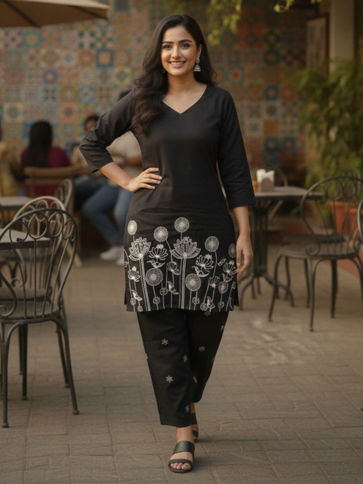 Leena Swish Embroidery Co-ord Set