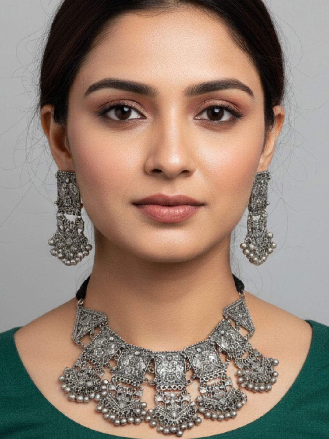 Antara Oxidised necklace set
