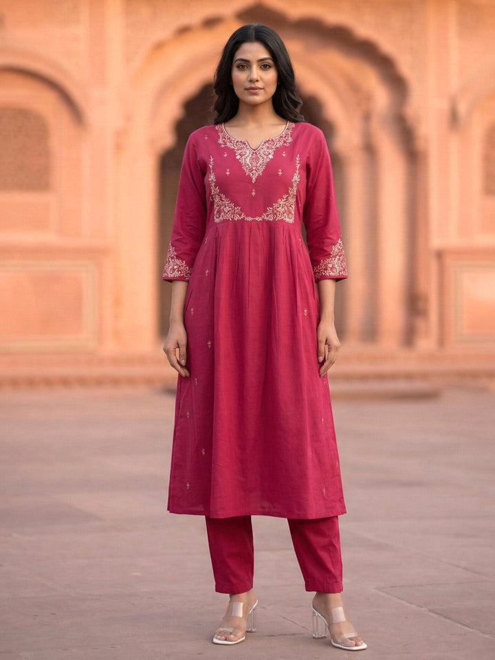 Chandri Mandy Embroidered Kurta Pant Set