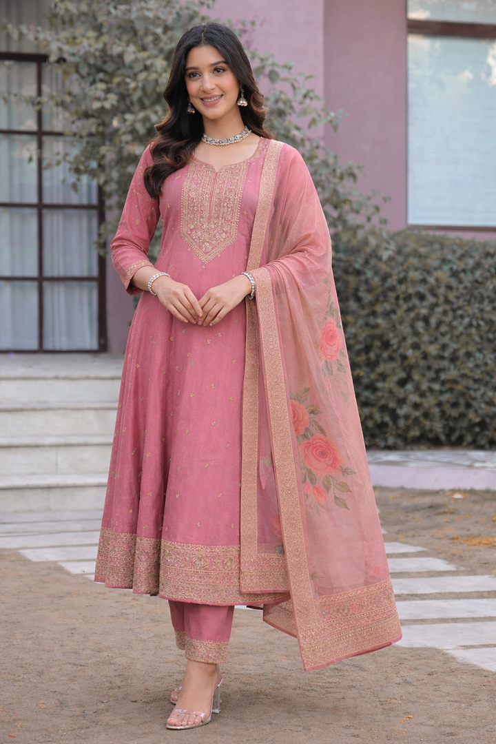 Shanti Flamingo Full Work Suit Set