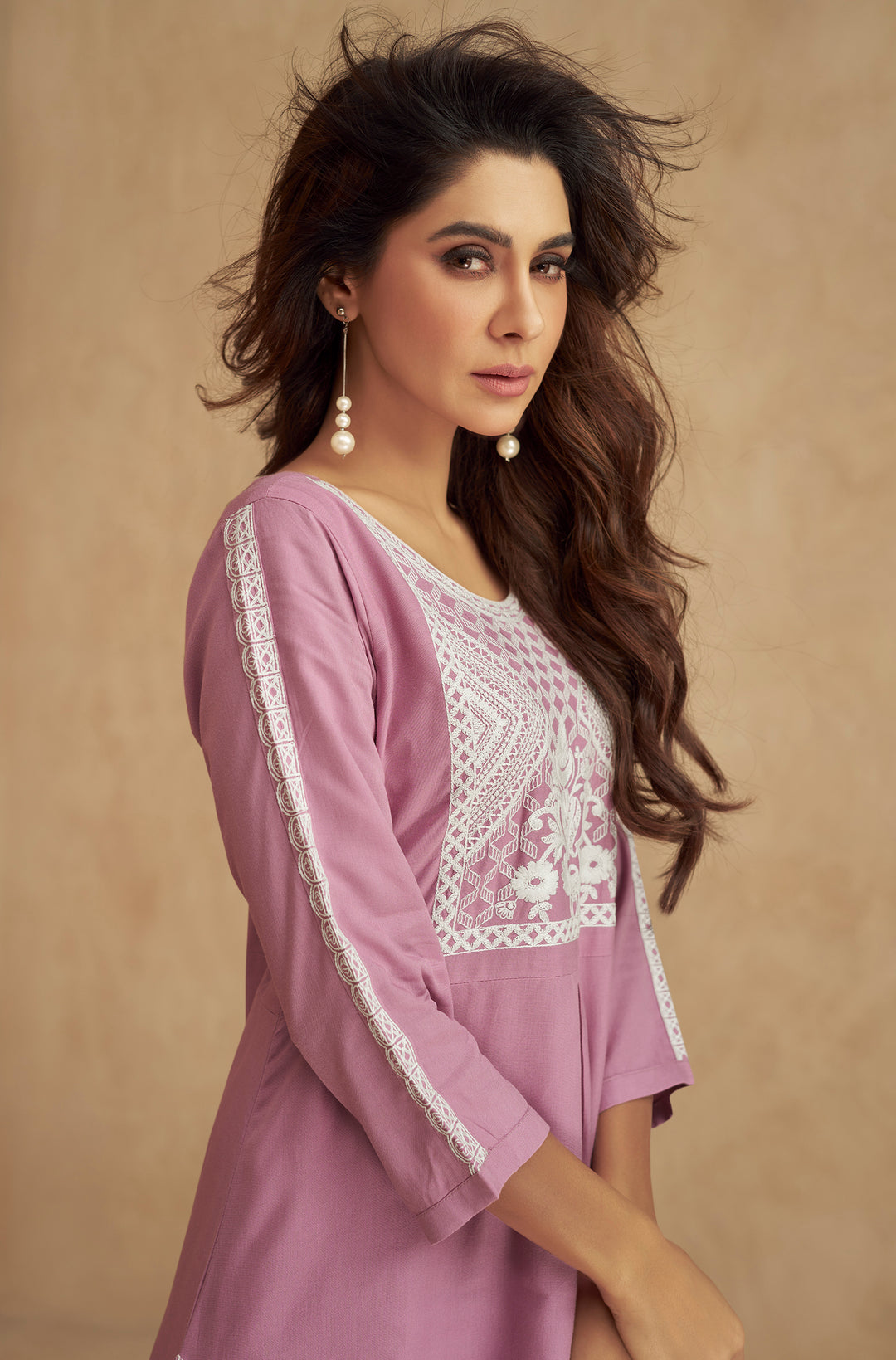 Yamini Flamingo Embroidered Co-ord Set