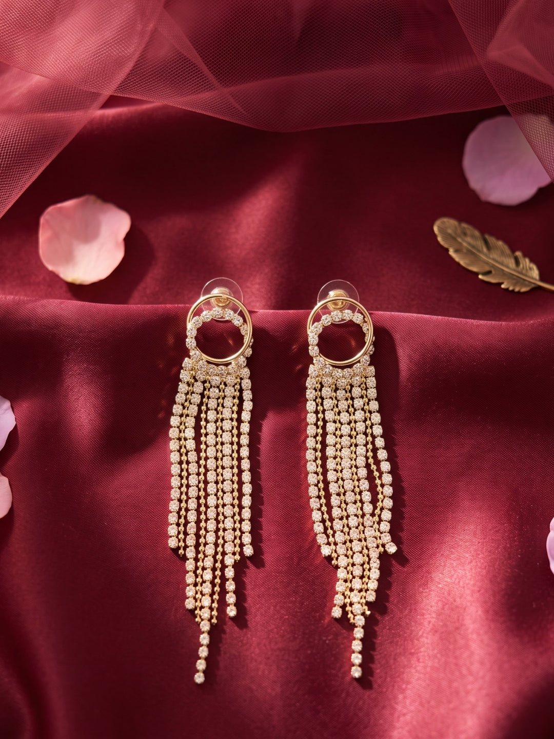 Monstera Cascade Charm Earrings