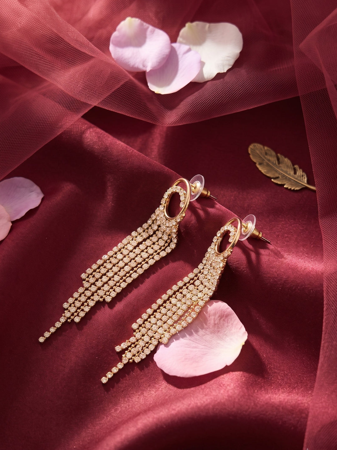 Monstera Cascade Charm Earrings