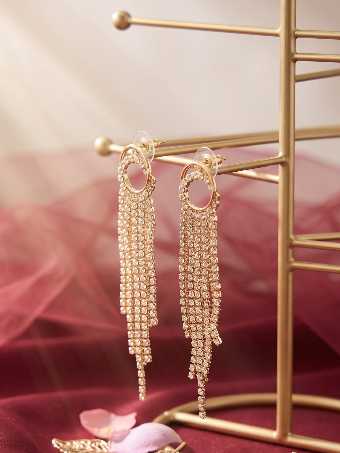 Monstera Cascade Charm Earrings