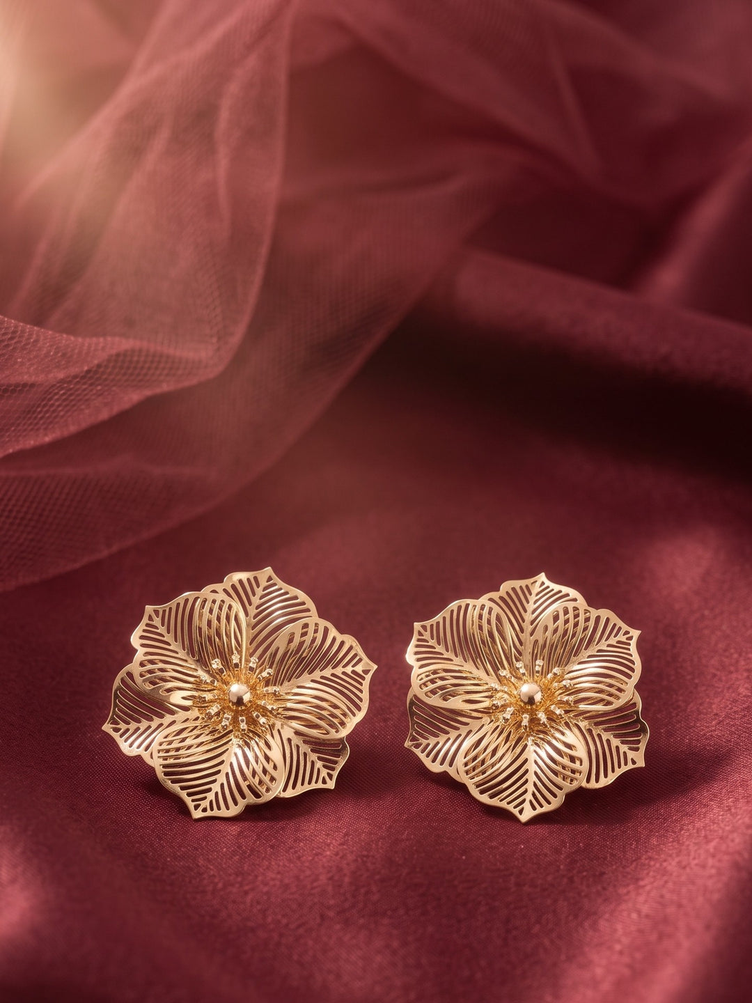 Monstera Golden Bloom Earrings