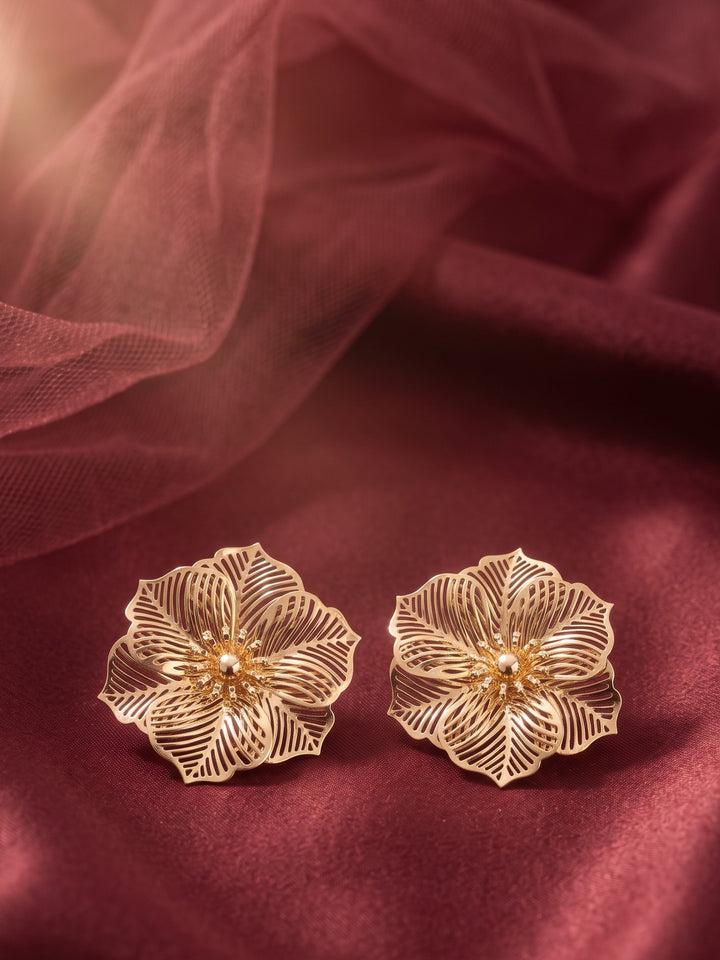 Monstera Golden Bloom Earrings