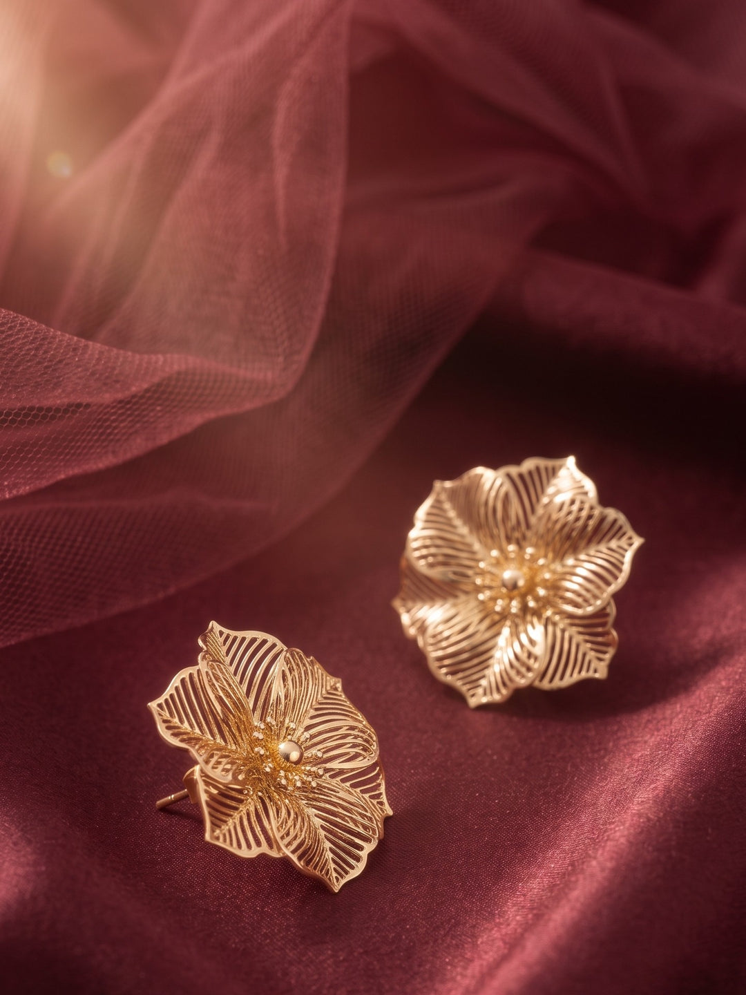 Monstera Golden Bloom Earrings