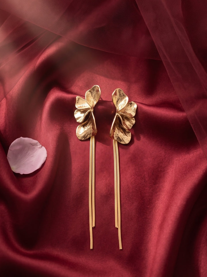 Monstera Golden Leaf drop Earrings