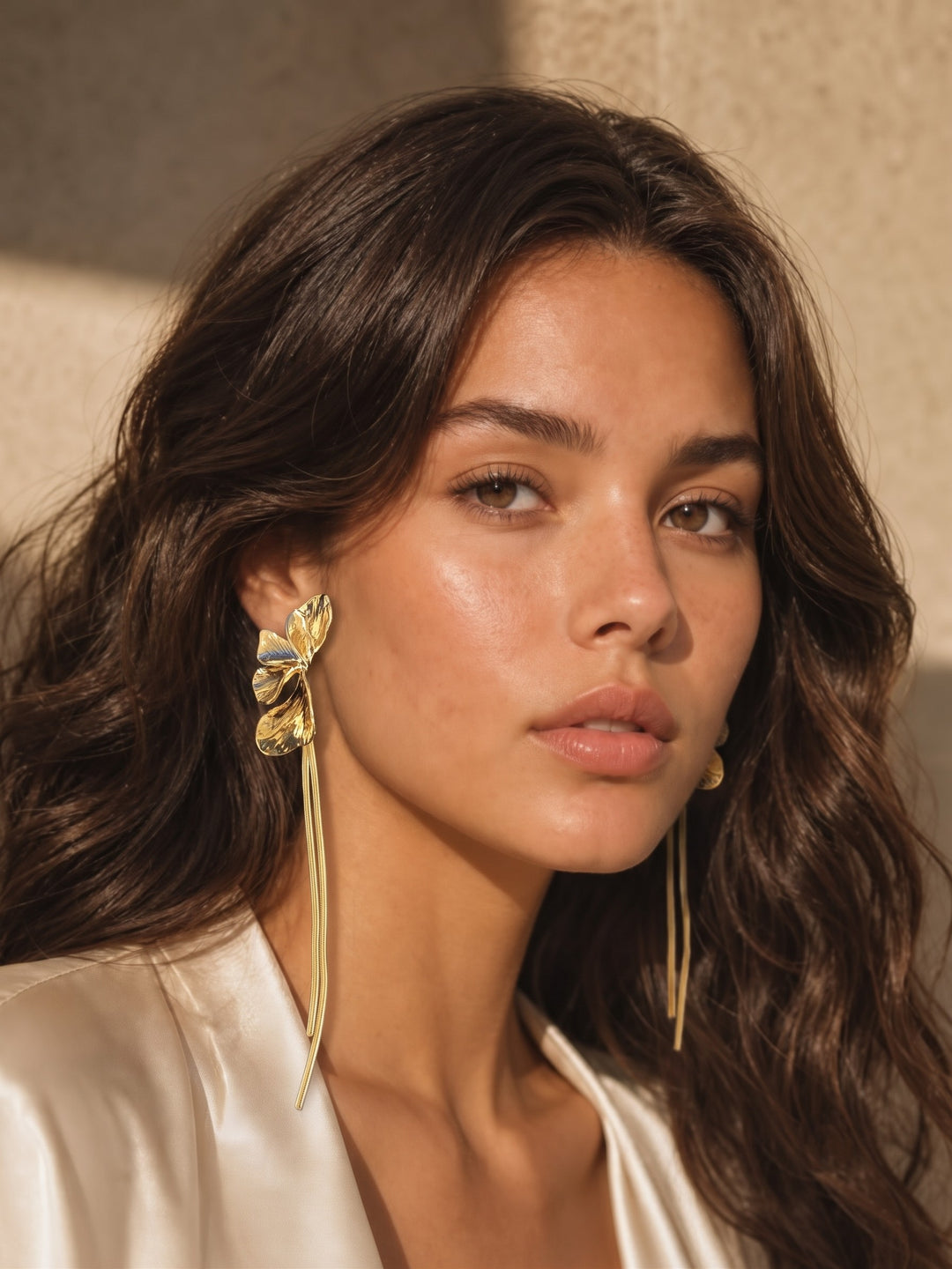 Monstera Golden Leaf drop Earrings