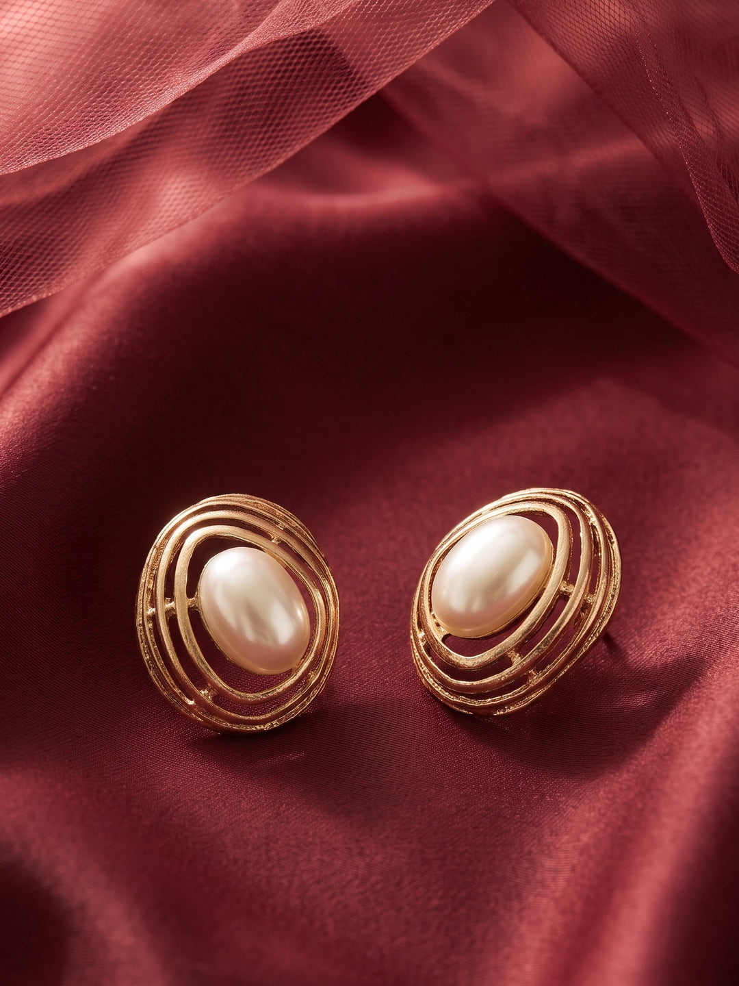 Monstera Pearl Coil Earrings