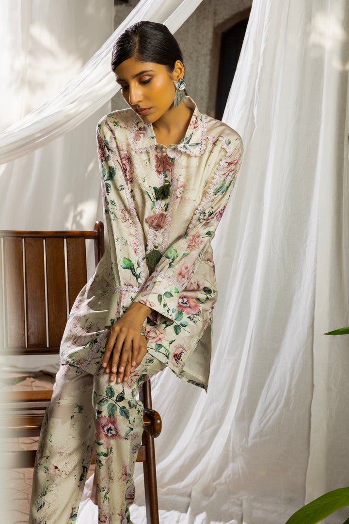 Ayesha Flint Floral Muslin Co-ord Set