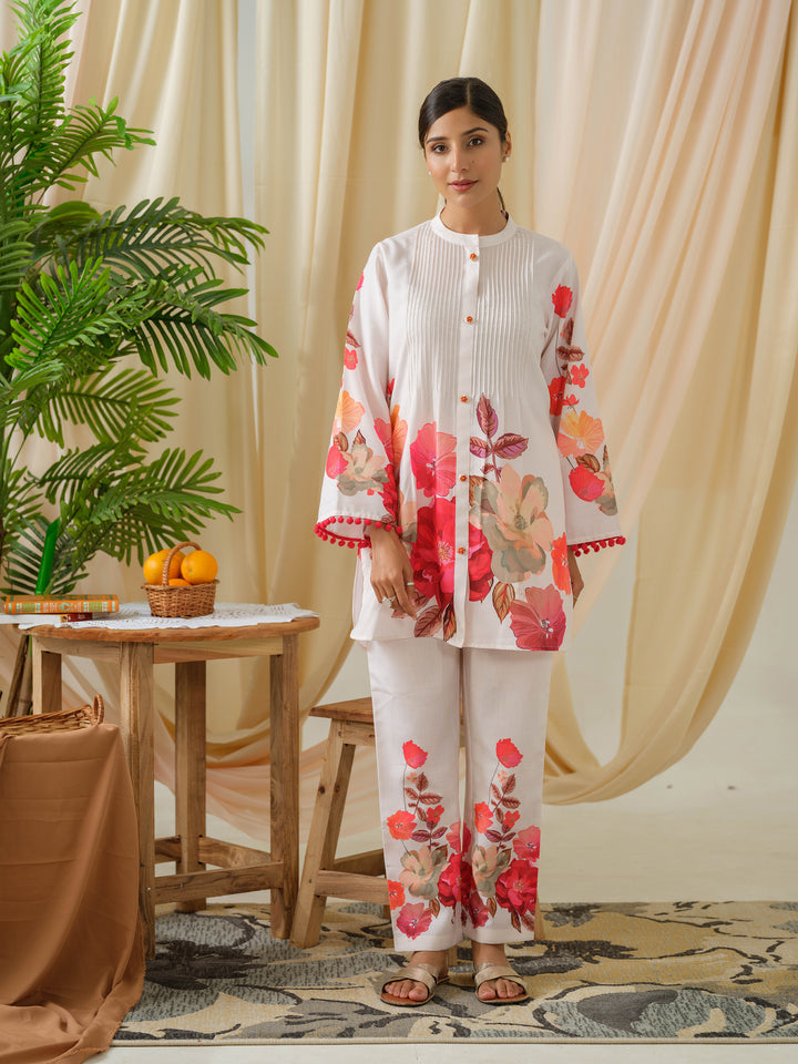 Ayesha Angel Digital Printed Muslin Co-ord Set