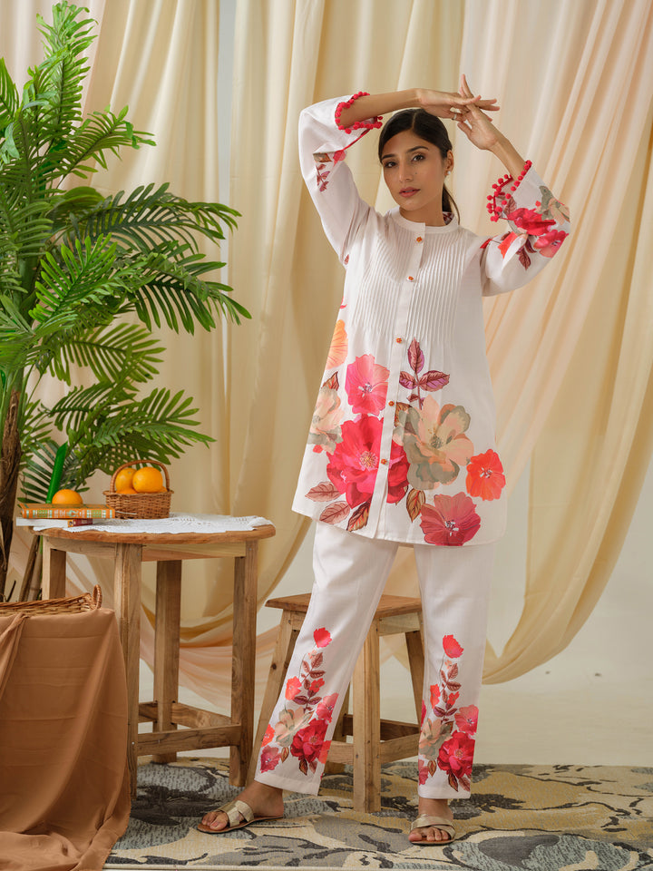 Ayesha Angel Digital Printed Muslin Co-ord Set