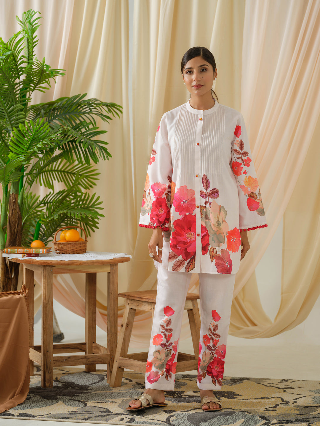 Ayesha Angel Digital Printed Muslin Co-ord Set