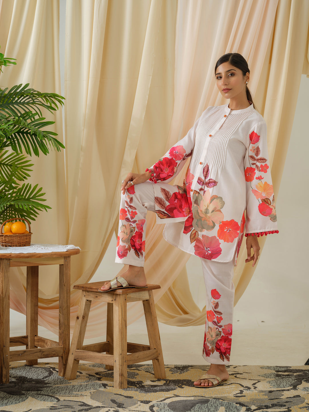 Ayesha Angel Digital Printed Muslin Co-ord Set