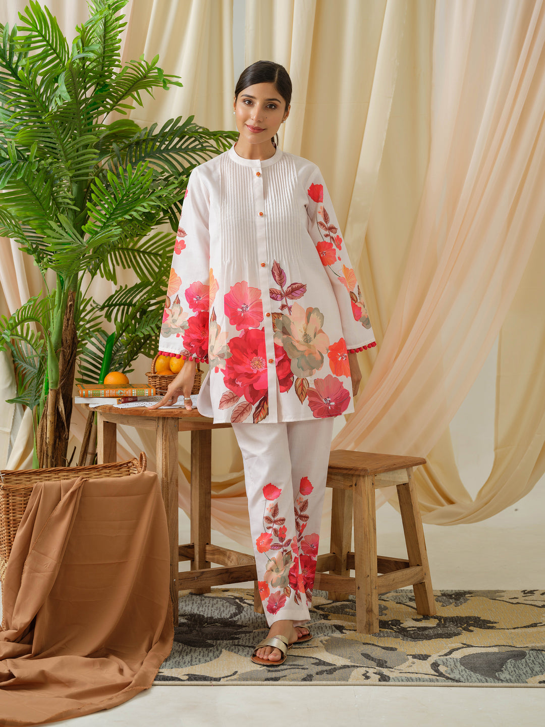 Ayesha Angel Digital Printed Muslin Co-ord Set