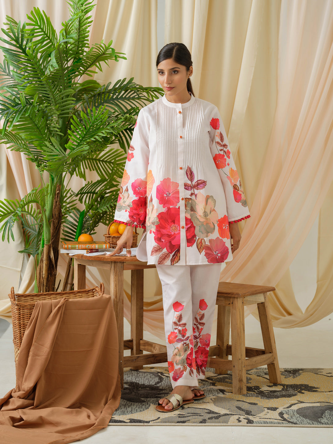 Ayesha Angel Digital Printed Muslin Co-ord Set