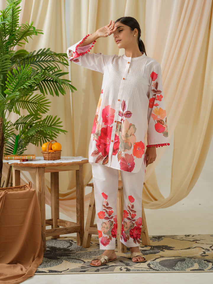 Ayesha Angel Digital Printed Muslin Co-ord Set